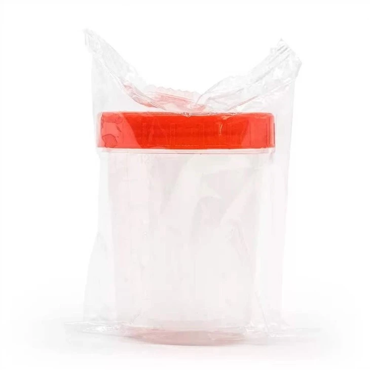 Hospital Sterile Stool Urine Container With Spoon 30ml 60ml 90ml 120ml
