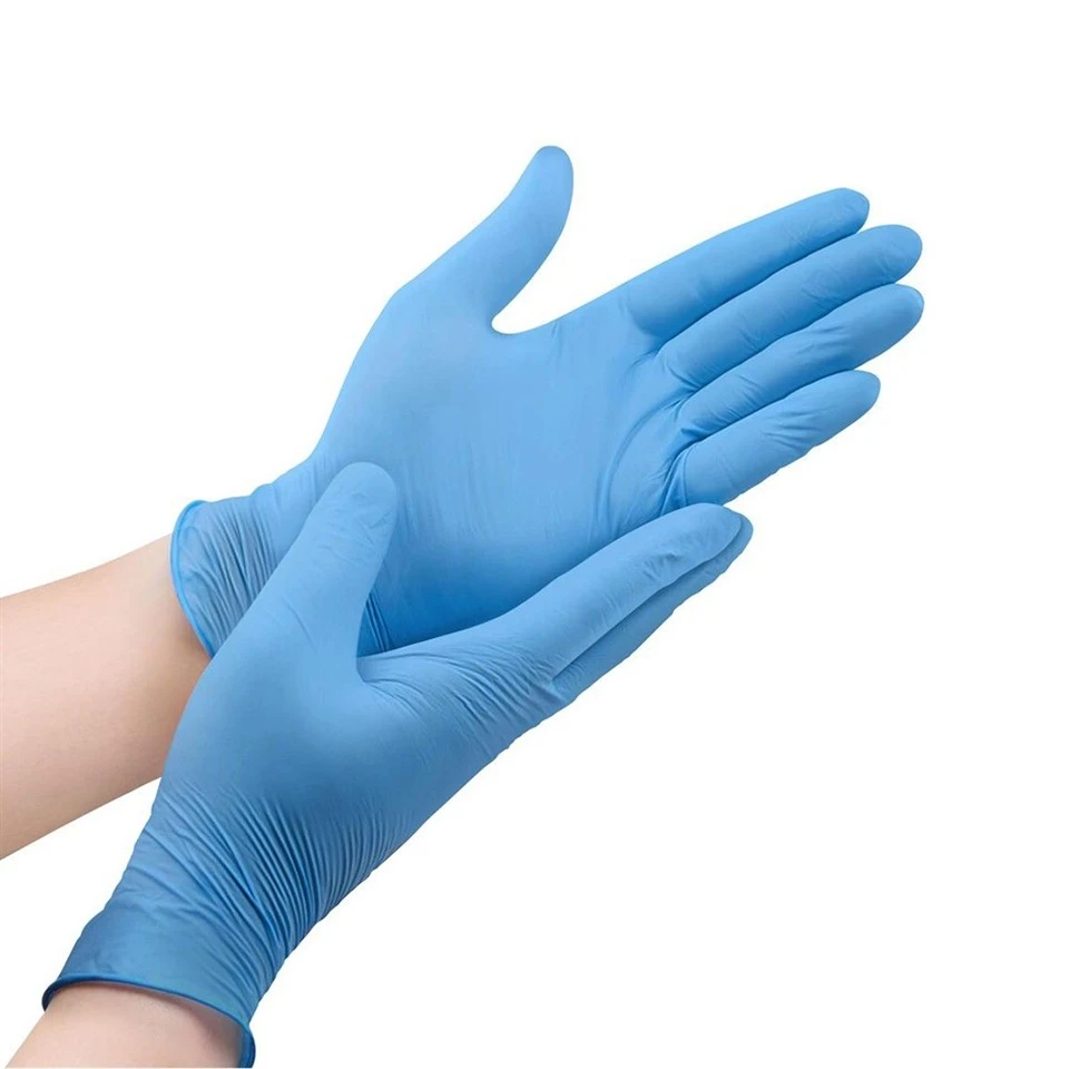 Medical Blue Nitrile Examination Gloves factory